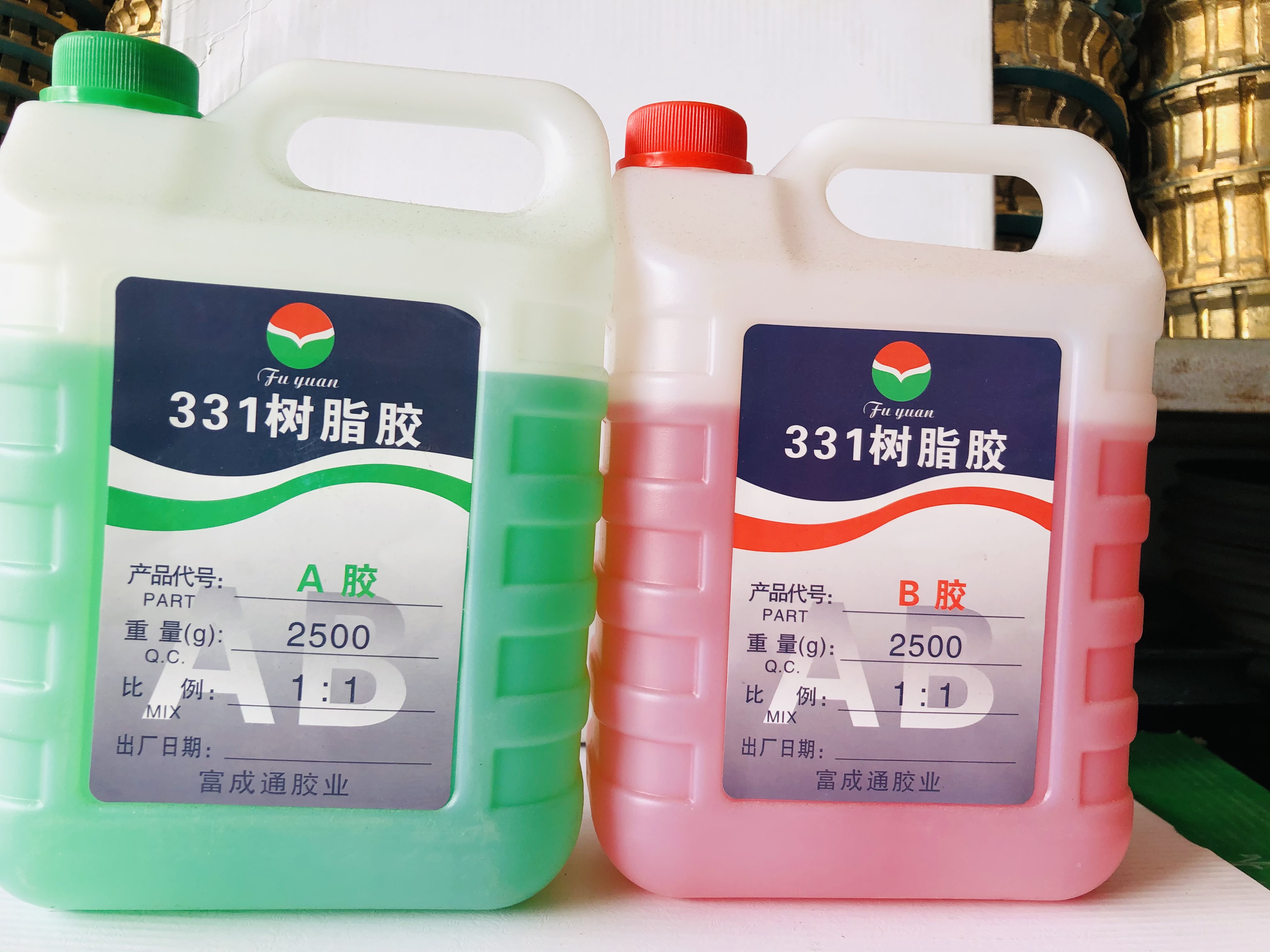 331 epoxy resin green red AB glue transparent AB glue stone glass wood adhesive