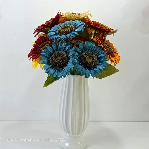Симуляция подсолнечника подсолнечник фальшивый цветок шелк цветок цветочный цветок цветочный цветок