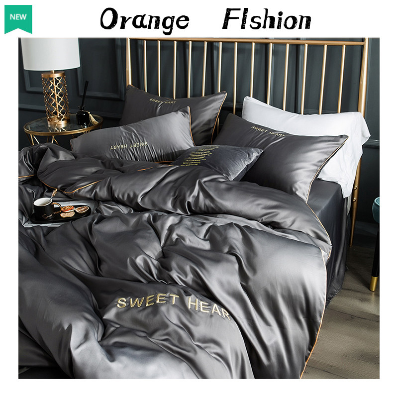 Nordic Wind Summer Ice Silk Fabric Four Sets Light Lavish Wins Superior Bed Supplies Dorm Room Single Three