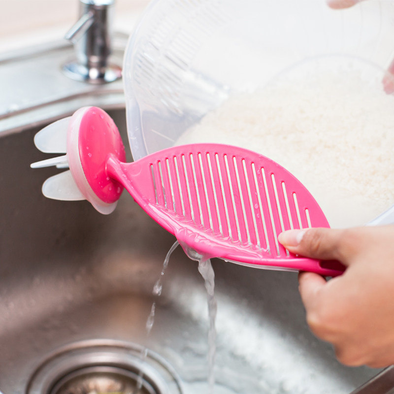 Japanese household amoy rice drainer Stall rice plate does not hurt hand rice washer Amoy rice stick mixing stick Kitchen supplies