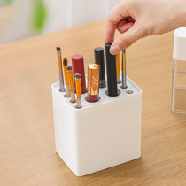 Japanese cosmetic brush storage box household desktop plastic cosmetic box cosmetic brush storage rack skin care rack
