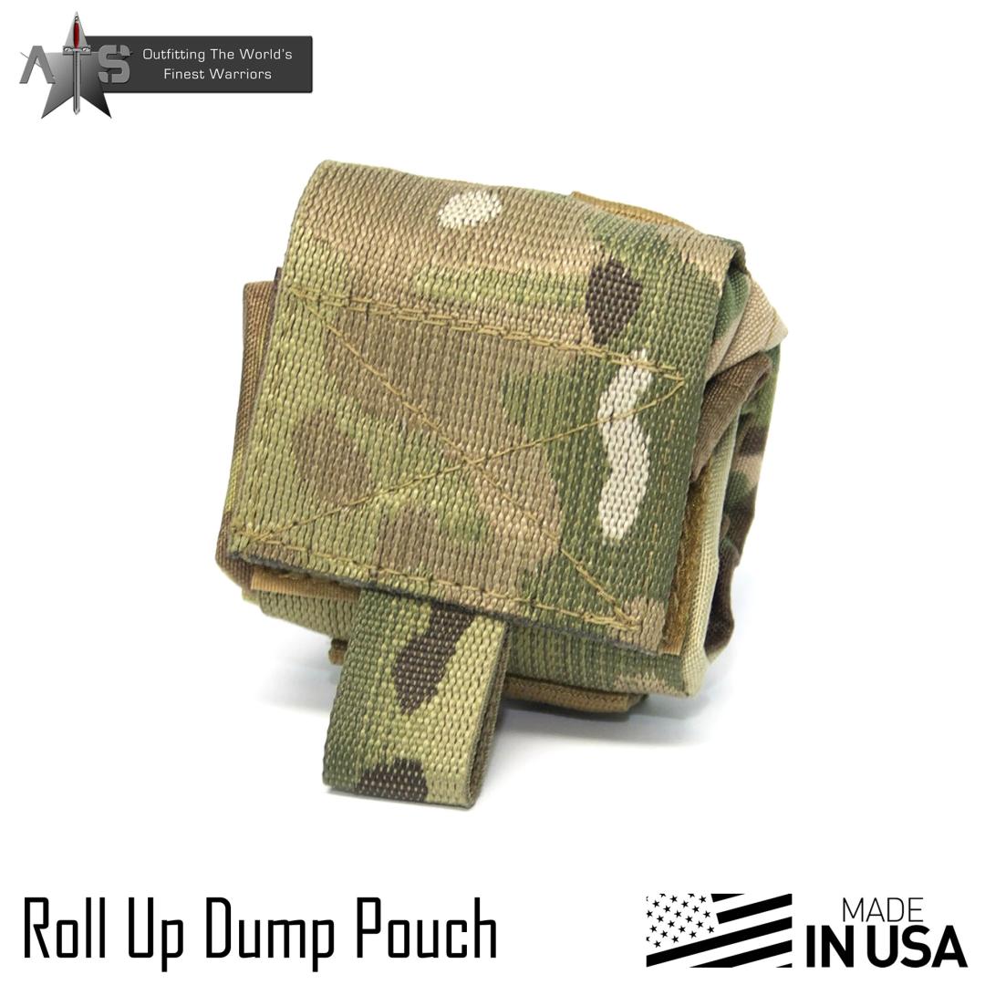 American ATS Tactical Roll-Up Dump Pouch Fold Recycled Bag Magazine containing bag