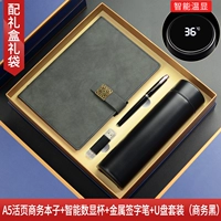 Black A5 Lose-Leaf Book + 2 U Disk + круглый ручка + черная цифровая чашка B-Disploy B B B B