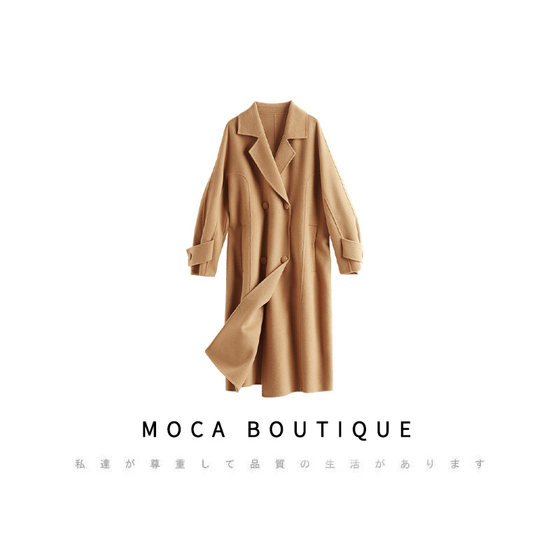 MOCA BOUTIQUE/大衣女21年新款爆款冬季毛呢中长款羊毛外套加厚