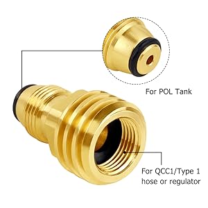 pol to QCC propane tank adapter