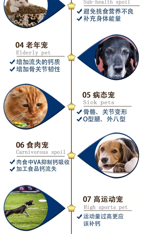 Chó canxi viên chó con xương canxi nhỏ vừa và lớn chó canxi viên Samoyed Teddy Golden Cat pet canxi viên - Cat / Dog Health bổ sung sữa cho chó rẻ
