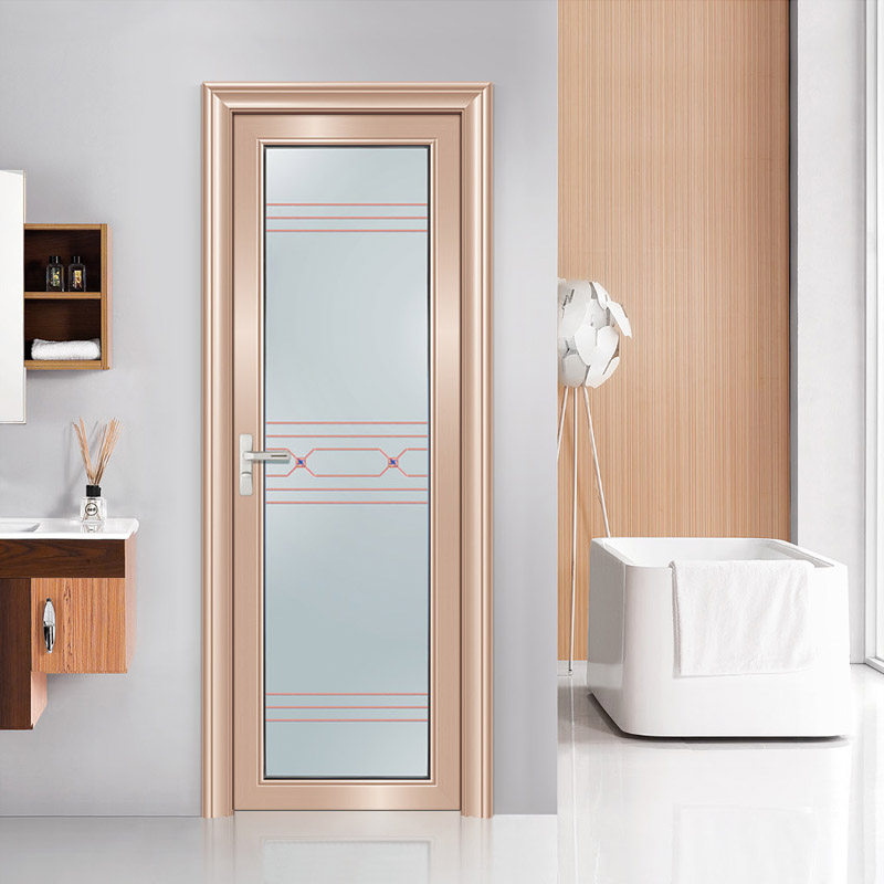 Aluminum magnesium titanium alloy powder room door Toilet door Bathroom bath door Kitchen door Tempered glass door Sliding door Sliding door Partition door
