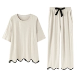 安之伴 Летняя хлопковая пижама, милый комплект для школьников, в корейском стиле, большой размер