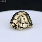 Античные однотонные круглые милые маленькие черепахи из чистой меди, украшения для рабочего стола, модные латунные украшения для маленьких чайных домашних животных, подарочные украшения