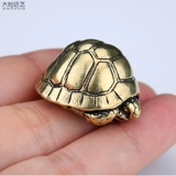 Античные однотонные круглые милые маленькие черепахи из чистой меди, украшения для рабочего стола, модные латунные украшения для маленьких чайных домашних животных, подарочные украшения