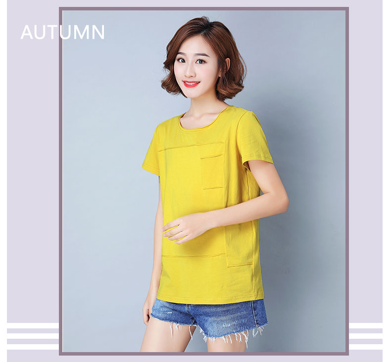Trung niên và mập cộng với áo thun nữ mùa hè ngắn tay cho mẹ béo. - Áo phông áo thun ba lỗ nữ