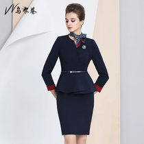 Wuyi Lane professional suit Womens business long-sleeved dress Commuter white-collar fashion tooling professional suit work clothes suit