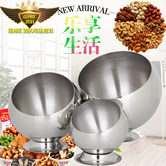 Stainless steel fruit disk creative personality slash bowl KTV sauce bowl snack dish dish snack dish fruit bucket