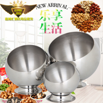 Stainless Steel Fruit Pan Creative Personality Pitched Bowl KTV sauce Dish Snack Dish Snack Bowl table Peel Barrel