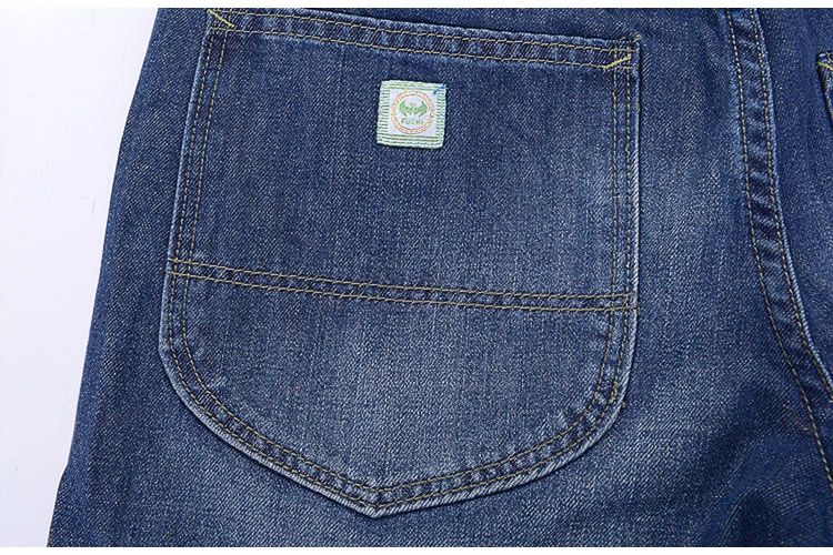 Đi bộ trái tim giá người đàn ông mùa hè mới thường quần denim nam giới kích thước lớn xiên túi quần short denim quần tây