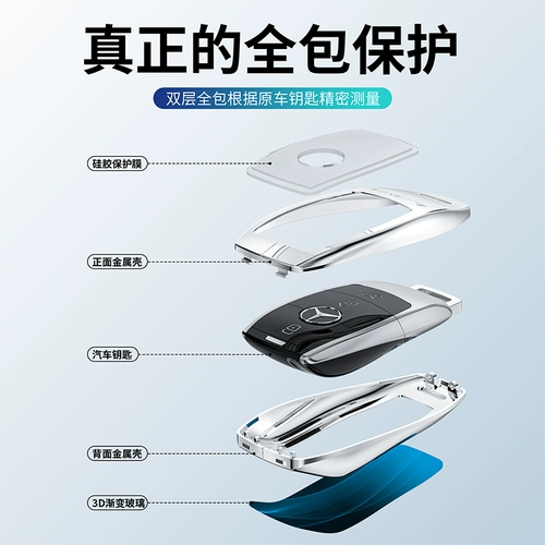 Подходит для Mercedes -Benz Key Case E300L C260L C200L A200L GLC New C -Class E -Class AMG Block