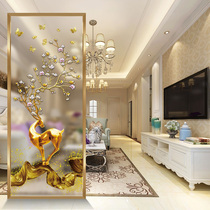 Modern simple art glass screen partition tempered light luxury living room light transmission home entrance porch home decoration