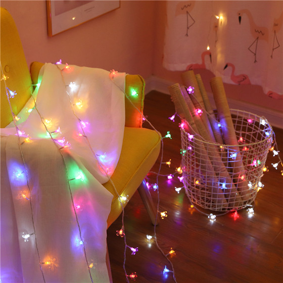 LED cherry blossom lights flashing string lights full of stars colorful atmosphere decoration room decoration bedroom outdoor