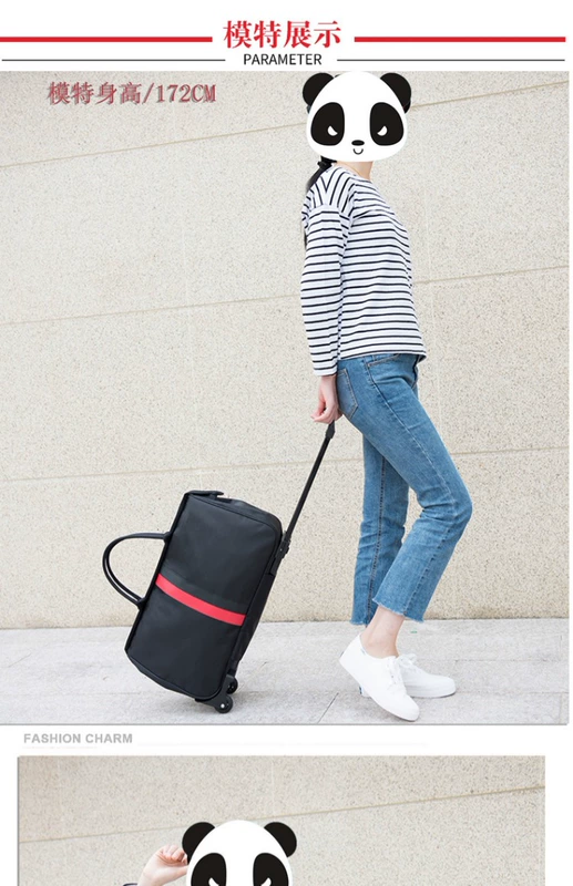 Xe đẩy túi túi du lịch túi nhà công suất lớn túi duffel nam giới và phụ nữ kinh doanh chuyến đi gói sọc thể dục túi xách tay túi du lịch