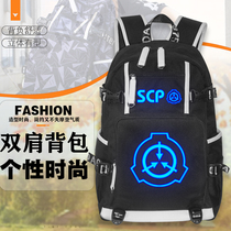 SCP Foundation peripheral backpack mens middle school bag anime backpack womens computer bag large-capacity travel bag