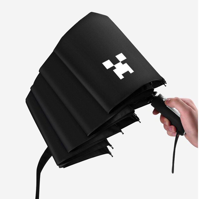 Minecraft Umbrella Game Peripheral Creeper Sun Umbrella Luminous Printing Fashion Sunny Umbrella Sunscreen Umbrella
