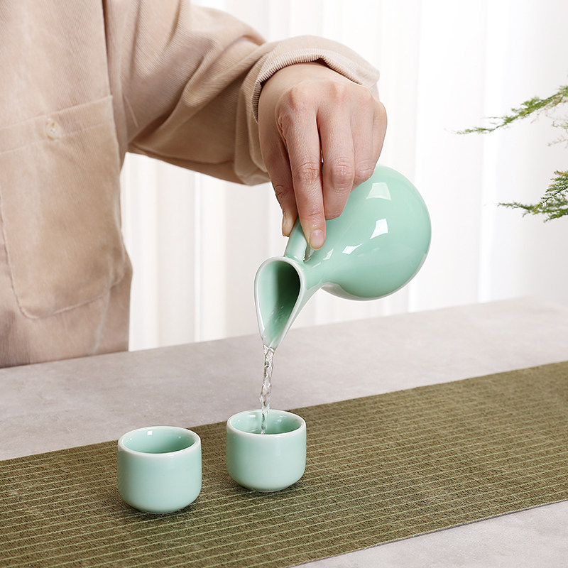 Half Catty Wine Pot ceramic antique Chinese home yellow wine Wine Distributor accompanied by Wine With the High-end Courtesy Kit-Taobao