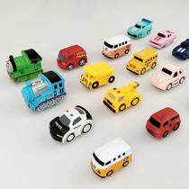 Car adventure mini car toy accessories parking building sliding track train school bus
