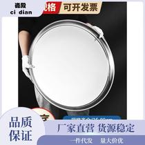 Large stainless steel plate household large chicken disc fish head plate shallow plate thickened commercial round iron tray
