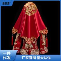 Veil Hijab Red Hijab Bridal Wedding Retro Red Embroidered Satin Tassel HiPa Bridal Red Hijab New Style