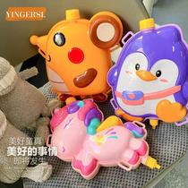 Large childrens water gun toy backpack cartoon water gun summer pull-out water spray gun street stall toys wholesale