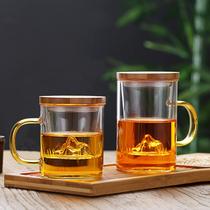 Japanese tea cup personal special glass water cup filter tea cup tea separation cup office drinking water tea cup for men
