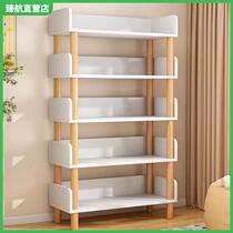 Mobile bookshelf with wheels floor-standing storage rack multi-layer simple childrens student living room home small storage reading rack