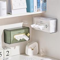 Bathroom tissue box waterproof punch-free toilet paper box wall-mounted face towel storage box kitchen paper paper box
