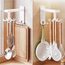 Kitchen rotating hook rack shovel rack multi-functional hanging corner spoon storage artifact no punching spatula storage