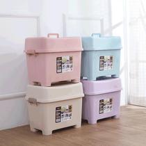Japanese multifunctional toy storage box storage stool storage box storage box plastic bed end shoe storage stool