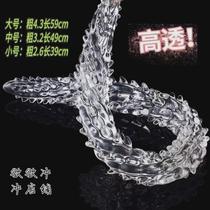 Transparent double-headed dragon penis with thorn manual massage stick adult sex toy LES sexual masturbation device lesbian