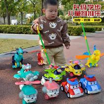 Toddler walking doll stroller children baby baby stroller toy push push music single-pole hand push airplane