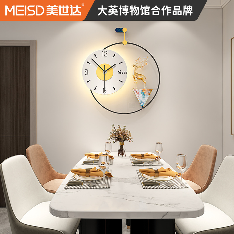 Brief hanging clock Living room Home Fashion Watch Light Extravagant Personality Creative Net Red Hanging Wall Art Clock Modern Décor