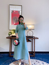 9433 high-end brand houndstooth Republic of China style sub-slim dress