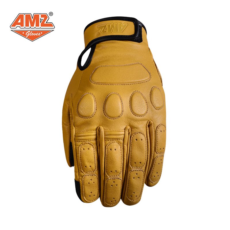 AMZ's new retro motorcycle gloves winter seasons unisex riding equipment can touch screen racing street car gloves