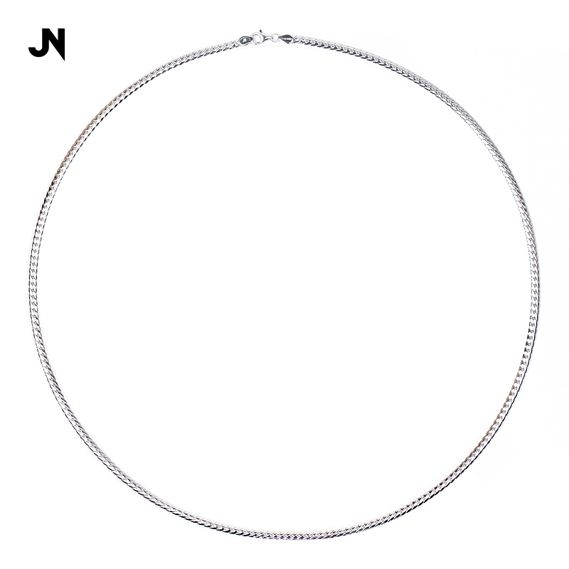 JANNENG men's 925 sterling silver necklace basic all-in-one Korean version simple ins super fire clavicle chain snake bone chain