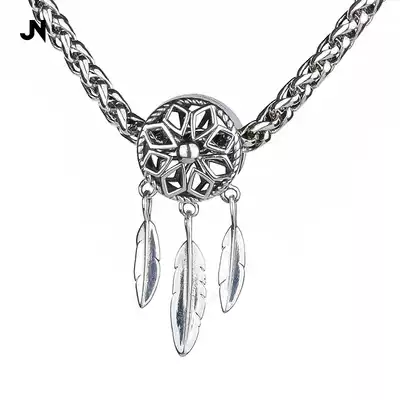 JANENG 925 sterling silver Indian style old dream catcher element pendant for men and women necklace with accessories