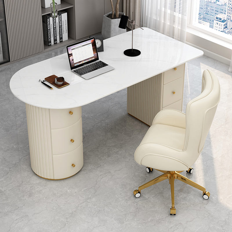 Light Luxury Stone Slab Medical Consultation Table, Dental Clinic Reception Desk, Beauty Salon High-End Modern Computer Office Desk