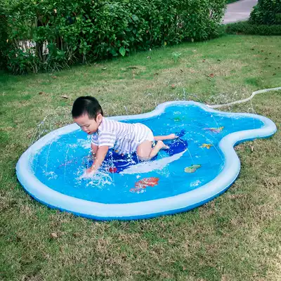 Summer outdoor water thickening cartoon whale children water spray pad paddling pool water spray pad baby play water game pad