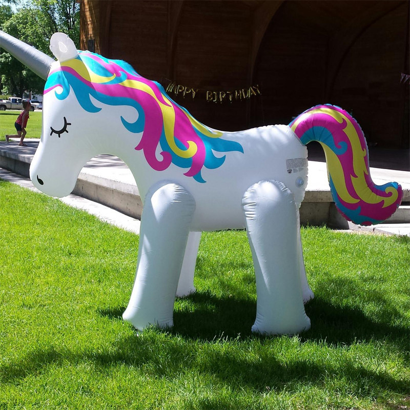 Inflatable water fountain Unicorn large kindergarten farm Children's outdoor sprinkler lawn toy Swimming pool water play water play water play water play water play water play water play water play water play water play water play water