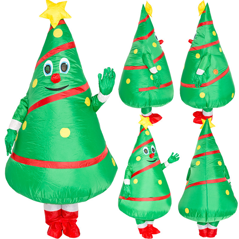 Cartoon puppet inflatable suit Santa Claus early education performance props blowing kindergarten Christmas tree funny costume