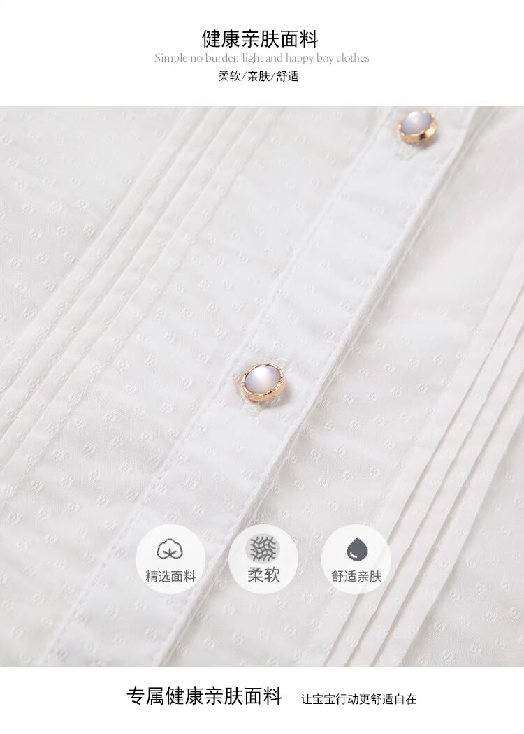 Qiao Mi thỏ quần áo trẻ em nữ áo dài tay cotton trẻ em lớn 2018 mùa thu áo sơ mi trẻ em mới áo sơ mi đáng yêu cho bé gái