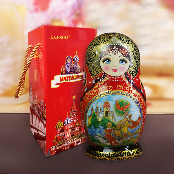 Paint Russia Matryoshka Doll 10-Layer Characteristic Manzhouli Harbin Tourism Commemorative Creative Children's Day Gift