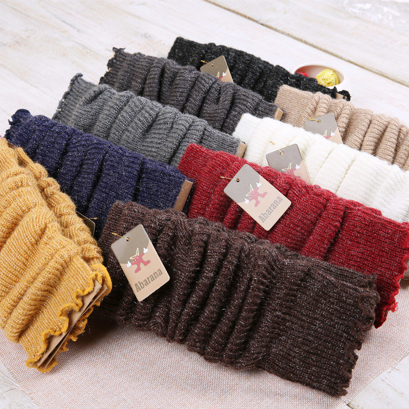 Leg stockings Sox women over kneecap, winter thickened warm wool protective kneecap lid joint Old chill leg dance bubble Sox women