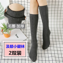 Socks women winter high socks thickened and lengthened cotton socks stockings Terry knee-length socks